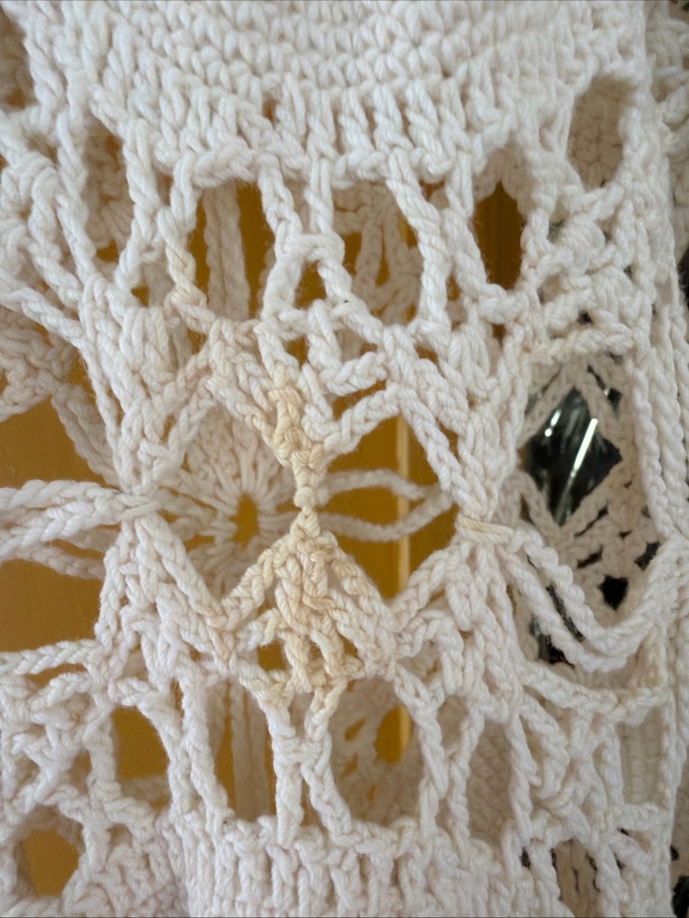 Custom Made Crochet Cover-Up Dress and Adora Tank Set in Cream Size L - Picture 9 of 10